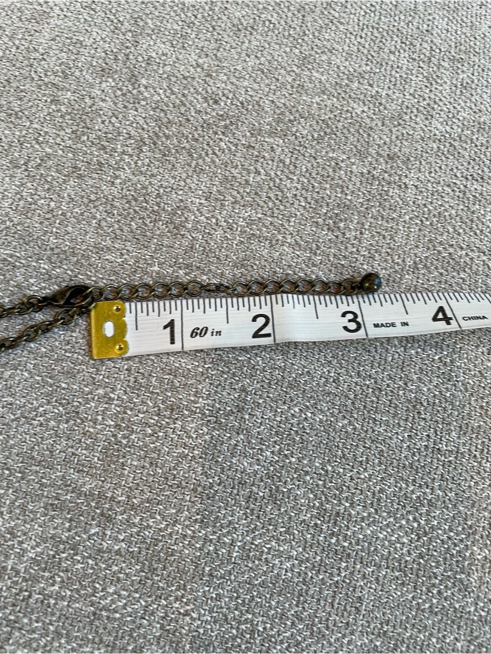Brass Plated African Tribal Inspired Etched Pendant Diamond Dangles Necklace - Picture 10 of 11